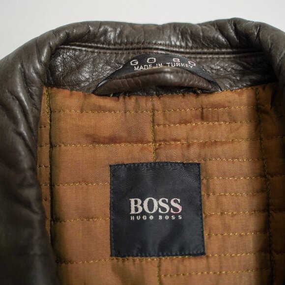Vintage BOSS By Hugo Boss "Caris" Leather Jacket - Picture 4 of 12